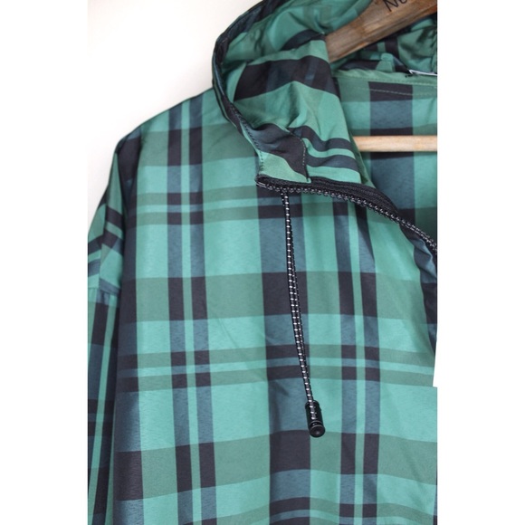 Zara Checked Hooded Lightweight Jacket Large Retro - Picture 10 of 16